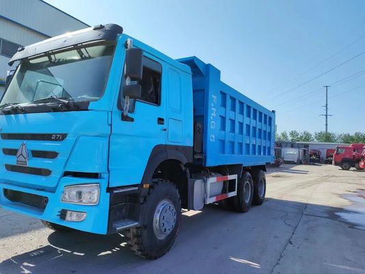375 chevaux de seconde main Peacock bleu Sinotruck HOWO 6 * 4 camion de décharge avec émission Euro 3/4/5