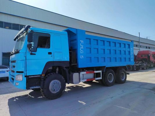 375 chevaux de seconde main Peacock bleu Sinotruck HOWO 6 * 4 camion de décharge avec émission Euro 3/4/5