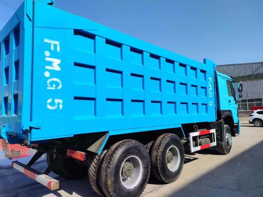 375 chevaux de seconde main Peacock bleu Sinotruck HOWO 6 * 4 camion de décharge avec émission Euro 3/4/5