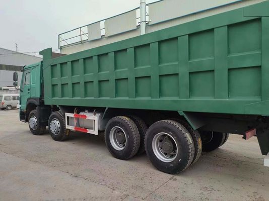 Pneus 12.00r20 certifié ECE Sinotruk HOWO 8 fois 4 camion de décharge d'occasion Couleur verte