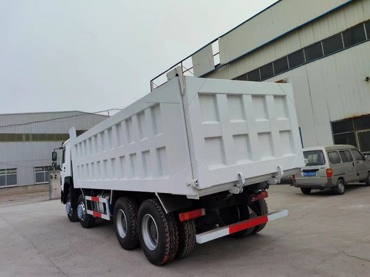 375HP Sinotruk HOWO 8*4 Camion de décharge Camion d'occasion 12 roues Blanc Transport