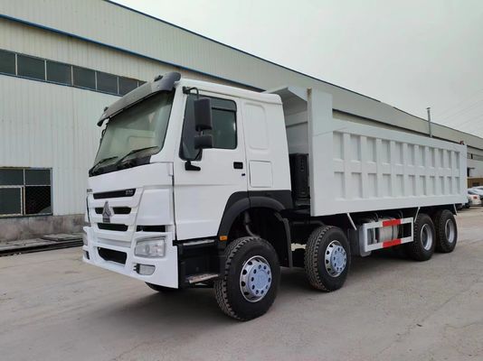 375HP Sinotruk HOWO 8*4 Camion de décharge Camion d'occasion 12 roues Blanc Transport