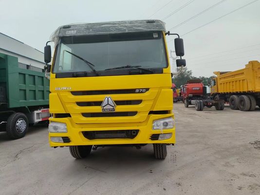 Type de transmission manuelle Sinotruk HOWO Camion à conteneurs 10 roues Camion à bascule jaune