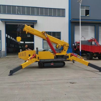 360 degrés hydraulique élévateur à chenille de construction mini 8 tonnes de grue à araignée avec jib de grue personnalisée