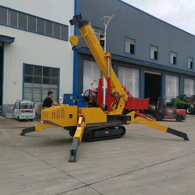 360 degrés hydraulique élévateur à chenille de construction mini 8 tonnes de grue à araignée avec jib de grue personnalisée