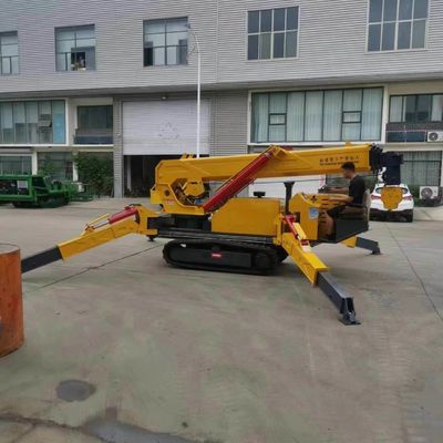 360 degrés hydraulique élévateur à chenille de construction mini 8 tonnes de grue à araignée avec jib de grue personnalisée