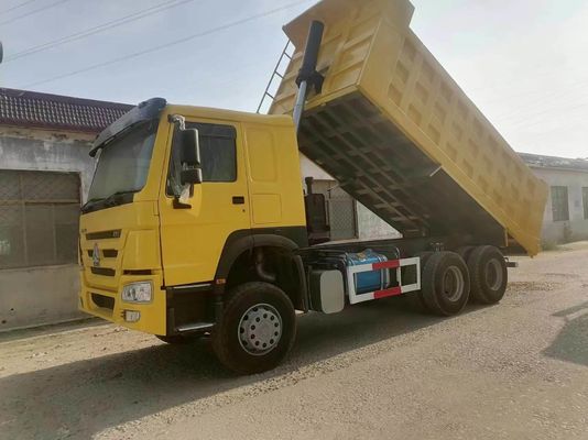 Camion à décharge 10 roues jaune HOWO Sinotruk 6X4 Camion minier de 351-450 chevaux