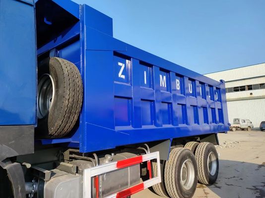 Transmission manuelle de type 6×4 roue motrice Sinotruck HOWO Bleu camion de décharge 10 pneus