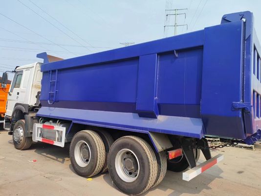 Sinotruck HOWO 6*4 Camion à ordures Camion d'occasion 10 pneus Blanc et bleu U-type pour les charges