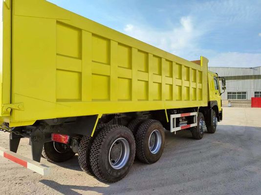 Conception de pneus radiaux Sinotruk HOWO 8*4 camion de décharge d'occasion avec une capacité de moteur de 6-8L
